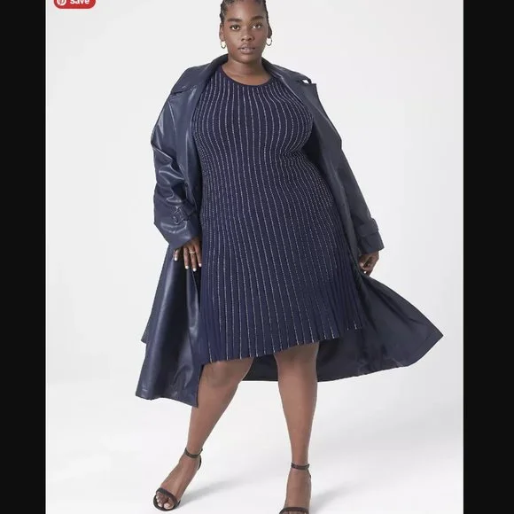 Lane Bryant Perfect Sleeve Crew neck sweater dress size 1x NWT - Picture 1 of 9